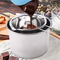 thumbnail image 4 of Lot de 2 Chaudières Doubles en Acier Inoxydable, Poignée Résistante à la Chaleur pour Chocolat, Beurre, Fromage, Caramel et Bonbons - Pot de Fusion en Acier, Capacité de 2 Tasses, Coussinet Universel, 4 of 8