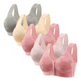 thumbnail image 1 of Amzcrzy 5PC Wireless Bras Comfortable Everyday Plus Size Bras Breathable Solid Color Front Closure Bras Supportive Push Up Bras 48, 1 of 2