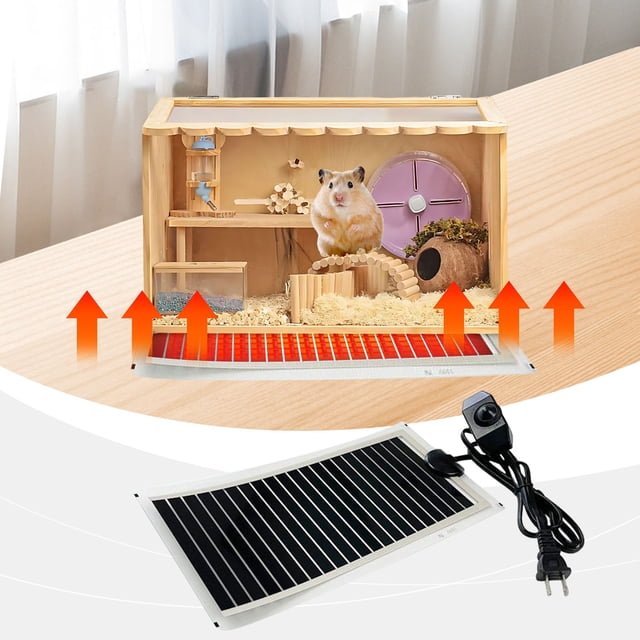 Leutsin Reptile Heating Pad,Waterproof Reptile Heat Pad Under Tank Terrarium with Temperature Control,Safety Adjustable Reptile Heat Mat for Turtle,Tortoise,Snakes,Lizard,Gecko