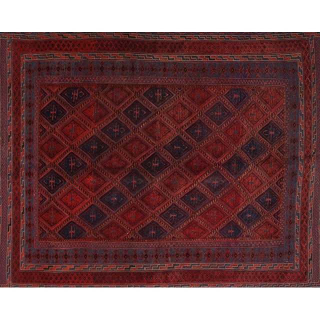 Ahgly Company Indoor Rectangle Traditional Bakers Brown Southwestern Area Rugs, 7' x 10'