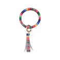thumbnail image 1 of Tendance Mode Bracelet en Cuir Simple Grand avec Pompons Porte-Clés Bijoux, 1 of 9