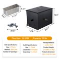 thumbnail image 4 of Kojooin Commercial Stainless Steel Grease Trap with Top Inlet and Filter Cleaning Brush for Kitchen Use, 4 of 7