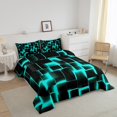 thumbnail image 3 of Erosebridal Gradient Checkered Bedding Sets Full with Comforter,Buffalo Stereoscopic Duvet Insert,Geometry Decor,Reversible,3pcs, 3 of 7