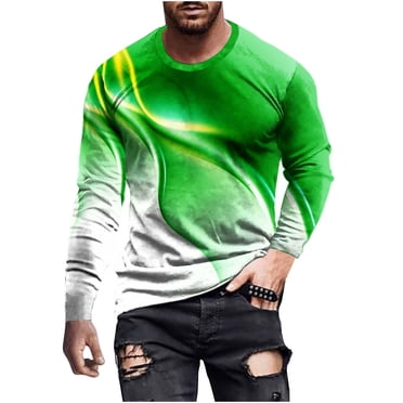 T-Shirt à Manches Longues pour Hommes Hommes Décontracté Col Rond Chandail à Manches Longues T-Shirt Imprimé 3D Blouse Hauts Into the Am T-Shirts pour Hommes T-Shirt à Manches Longues T-Shirts à Manches Longues Chemises pour Hommes