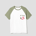 thumbnail image 2 of PatPat Ensembles Assortis pour la Famille : T-shirt à Manches Raglan et Robe Florale à Épaules Volantées, 2 of 6