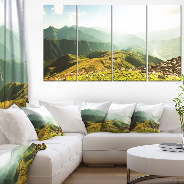 Panorama des Montagnes du Caucase - Impression sur Toile de Paysage