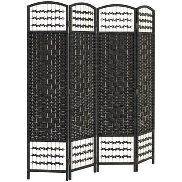 HOMCOM 5.6ft Folding Room Divider, Freestanding Privacy Screen for Bedroom