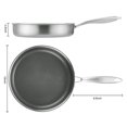 thumbnail image 2 of Intexca 12" Stainless Steel Non-Stick Frying Pan with Lid & Honeycomb Coating, Anti-Scratch, 2 of 7