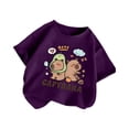 thumbnail image 2 of LYHaoo T-Shirt à Manches Courtes Ample et Décontracté pour Filles, Col Rond, Imprimé à Motif d'Animaux de Dessin Animé, T-Shirts à Col Rond Tailles 8-10 Ans, 2 of 3