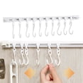 thumbnail image 2 of Multifunctional Slide Rail Hook Kitchen Utensil Hanging Rack Wall Mounted Hanger Space Saving Utensil Holder With 10 Hooks Sticky Wall Hooks Screw in Wall Hooks Suction Shower Soap Holder with Hooks, 2 of 5