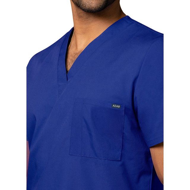 Adar Universal Unisex Scrubs - V Neck Tunic Scrub Top