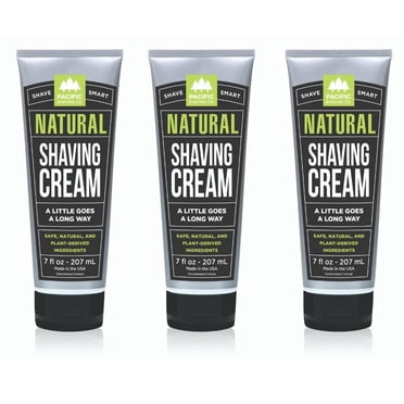 Pacific Shaving Company Natural Shaving Cream - Shea Butter + Vitamin E Shave Cream for Hydrated Sensitive Skin - Clean Formula for a Smooth, Anti-Re