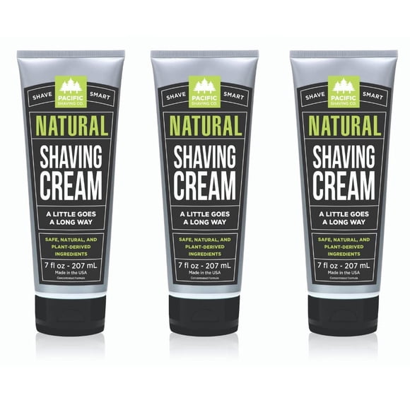 Pacific Shaving Company Natural Shaving Cream - Shea Butter + Vitamin E Shave Cream for Hydrated Sensitive Skin - Clean Formula for a Smooth, Anti-Re