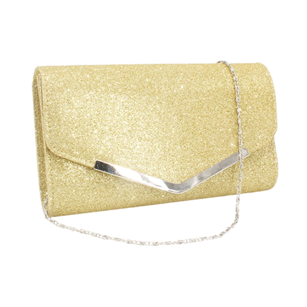 EeaseCA Sac de Soirée Sac à Main Mariage Fête Sac à Message Pochette Sac à Main Sac à Chaîne Simple pour Femmes Dames (Doré)
