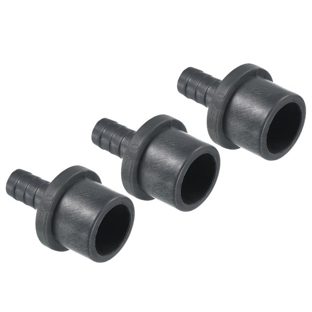 Unique Bargains UPVC Reducer Pipe Fitting 25mm OD 11mm Barbed, 3 Pack Straight Coupling Adapter Connector, Grey