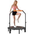 thumbnail image 1 of Soozier 40" Rebounder Trampoline for Adult with Adjustable Handle, Orange, 1 of 10