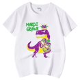 thumbnail image 5 of LUOGENLI T-Shirt pour Filles T-Shirt Décontracté Imprimé à Col Rond à Manches Courtes T-Shirt Chemise Décontractée Chemises pour Filles Travail Printemps Blanc 8-9 Ans, 5 of 5