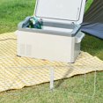 thumbnail image 1 of DYNWAVECA Foldable Stand Fridge Ice Box Holder Practical Storage Bin Stand Stainless Steel Suitcase Rack for Picnic Patio Hiking Straight, 1 of 10