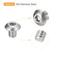 thumbnail image 4 of Unique Bargains #10-32x1/4' Button Head Socket Cap Screws, 10 Pack 304 Stainless Steel Screws, 4 of 4