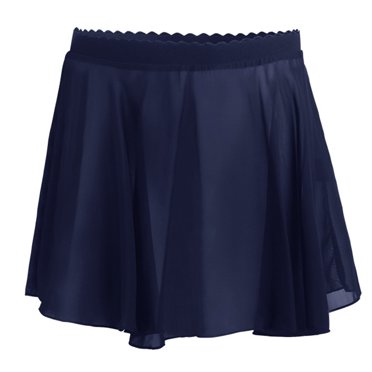 biudgviw Girls' Ballet Dance Skirt Chiffon Elastic Solid Color Workout Sports Mini Skirts Basic Pull on Dress for Children