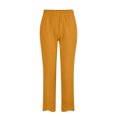 thumbnail image 4 of Timegard Womens Plus Size Pants Elastic Waisted Solid Color Lightweight Pants Lounge Trousers Pockets, 4 of 4