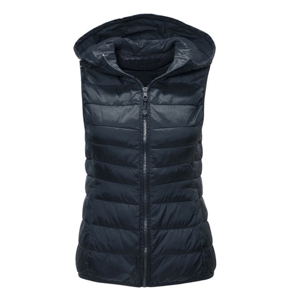 2025 UniCasual Solid Vest Heated Vest for Women with Battery included Zipper Pocket Loose Sleeveless Club Wear Jackets for Women Jacket Hooded
