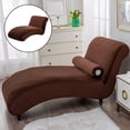 thumbnail image 3 of GROWTH TANK Machine Washable Chaise Lounge Cove Easy Care Polyester Decorative Non-Slip Cozy Coffee, 3 of 8