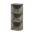 thumbnail image 1 of Furinno Pasir Bibliothèque d'Angle à 3 Niveaux à Étagères Ouvertes, Chêne Français, 1 of 6