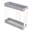 Storage Rack Multifunctional Wall Mounted Drain Holder with Storage Rack Double Layers Plastic Storage Darin Bracket for Home Bathroom Kitchen