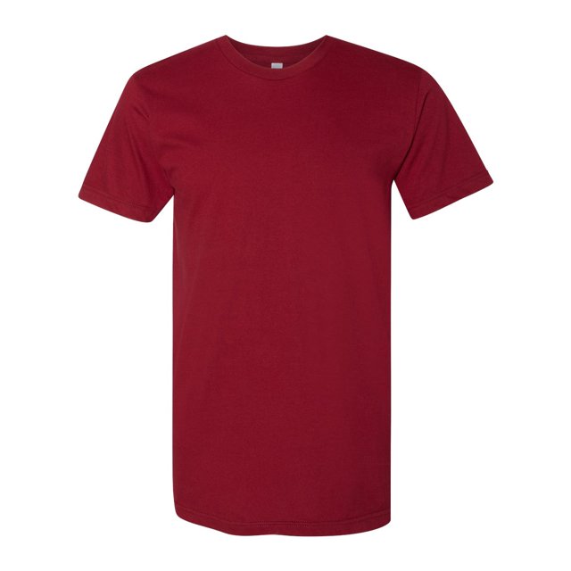 American Apparel USA-Made Fine Jersey Tee, S, Cranberry