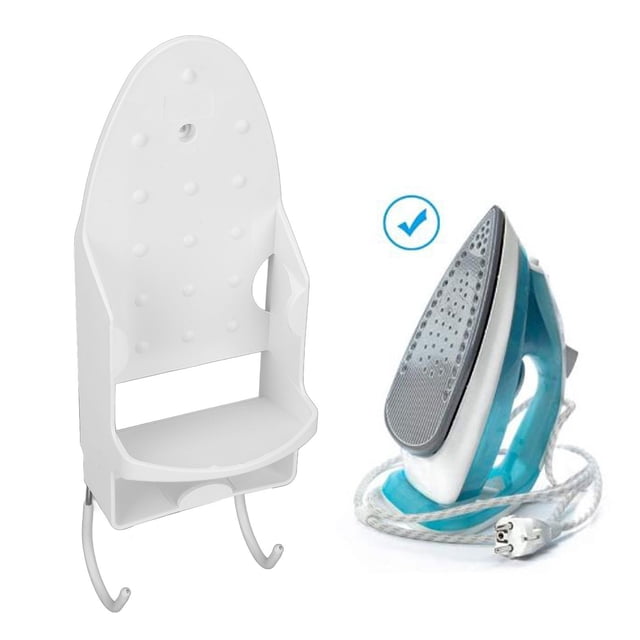 Electric Iron Holder Wall Mounted Ironing Board Hanger Small Ironing Board Rack for Laundry Rooms Storage Organizer