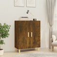 thumbnail image 1 of vidaXL Sideboard Smoked Oak 70x34x90 cm Engineered Wood, 1 of 5