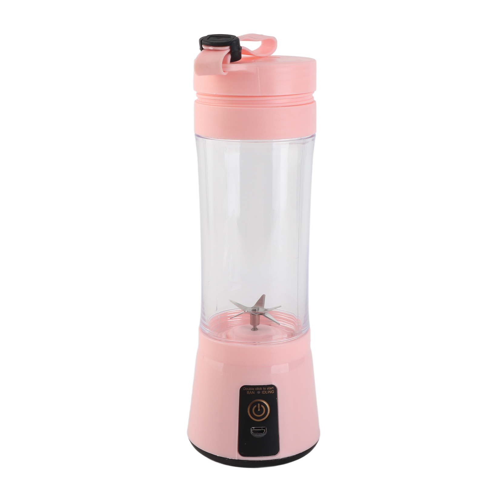 Blender Cup, One Button  Portable Blender Pink 380ml  for Shakes