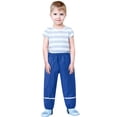 thumbnail image 4 of MIASHUI Pantalon de Pluie pour Enfants Imperméable Pantalon de Randonnée Coupe-Vent Léger par-Dessus, Bleu, 1-2 Ans, 4 of 5