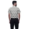 thumbnail image 3 of BESTMAN Casual Printed Shirts For Men Slim Fit Button Down Short Sleeve Shirt, 3 of 5