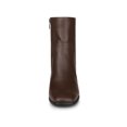 thumbnail image 2 of Unique Bargains Women's Square Toe Side Zip Block Heel Ankle Boots Coffee (Size 5.5), 2 of 8