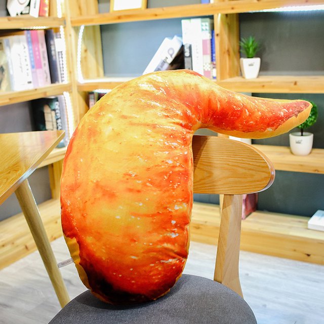 3D Simulation Snack Shape Plush Pillow, Soft Food Cushion Stuffed Toy for Home Decor , 60cm, Chicken Wings