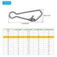 thumbnail image 2 of Unique Bargains 72Lbs Stainless Steel Fishing Snaps Swivels Clips Quick Change Black 150 Pack, 2 of 6