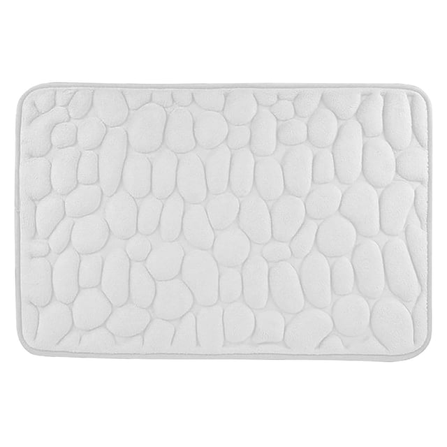 Vrorvz Non Slip Bathroom Floor Mat Soft Water Absorbent Quick Dry Rug for Kitchen Living Room Bedroom Entrance Machine Washable Easy Care for All Floor Types