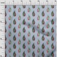 thumbnail image 2 of oneOone Cotton Poplin Fabric Leaves & Floral Block Print Sewing Fabric BTY 56 Inch Wide, 2 of 4