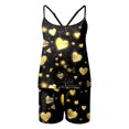 thumbnail image 3 of TINZ Ensemble de Pyjamas de la Saint-Valentin pour Femmes 2 Pcs Pyjamas en Soie pour Femmes Ensemble Pyjama à Boutons Manches Pyjamas Ensembles de Détente en Soie pour Femmes, 3 of 3