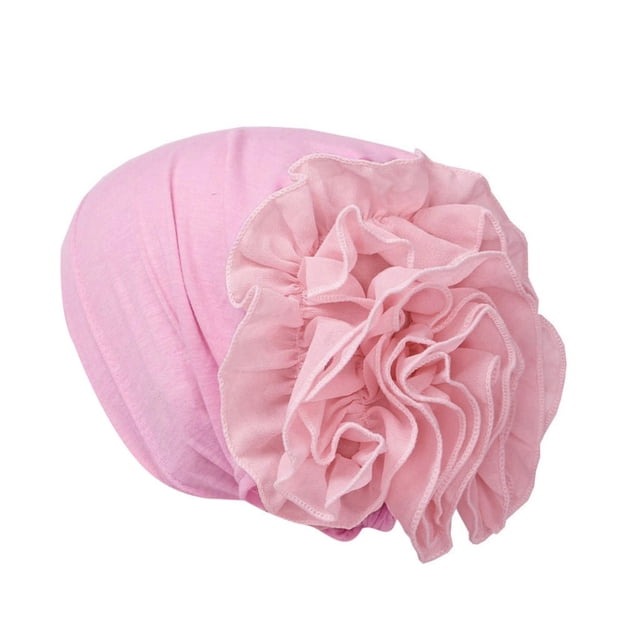 XZNGL Head Scarf for Women Cancer Women Flower Muslim Ruffle Chemo Hat Beanie Scarf Wrap Cap Head Wrap Scarf