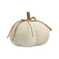 thumbnail image 1 of Way To Celebrate Sherpa Pumpkin Decoration, Diameter 7 inch, Cream colour, 1 of 4