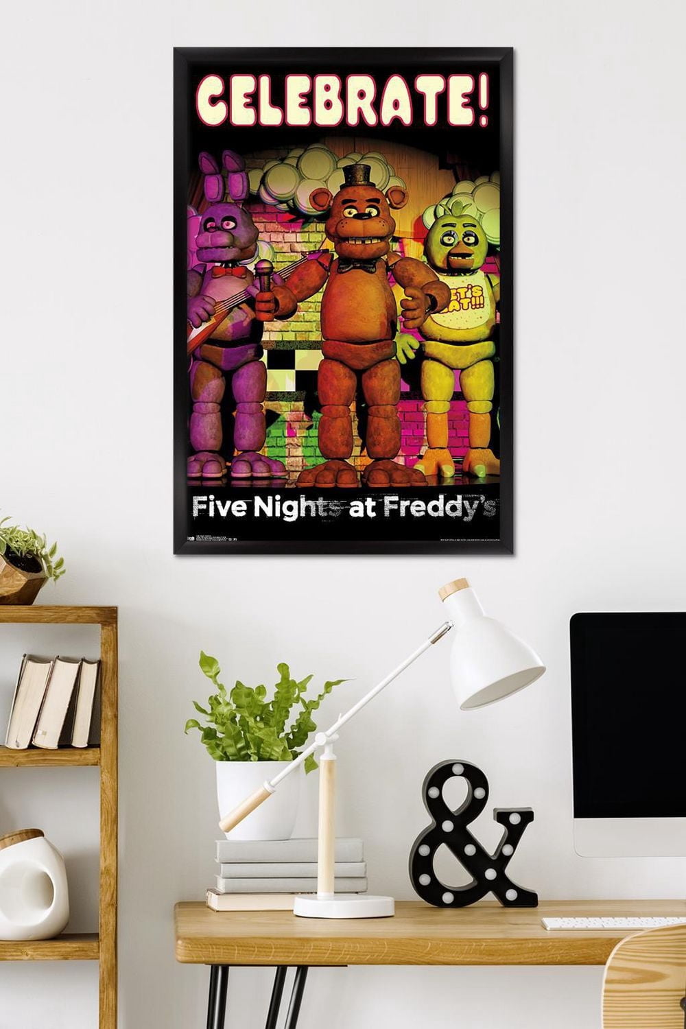 Five Nights at Freddy's - Celebrate Wall Poster with Push Pins, 14.725" x 22.375"