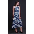 thumbnail image 4 of Bimba Robe Teinture sur Nœuds Décontractée Longue Dos Nu à Col Licou pour Femme Robe de Plage Imprimée - Petit, 4 of 6