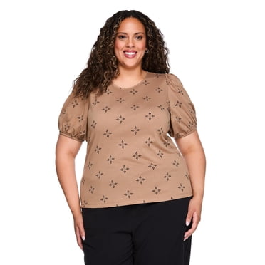 Lane Bryant Women's Plus Puff-Sleeve Top