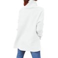 thumbnail image 4 of KIHOUT Spring Winter Womens Tops Fashion Casual Solid Color Split Fork Knitted Sweater Long Sleeve Turtleneck Tops, 4 of 7