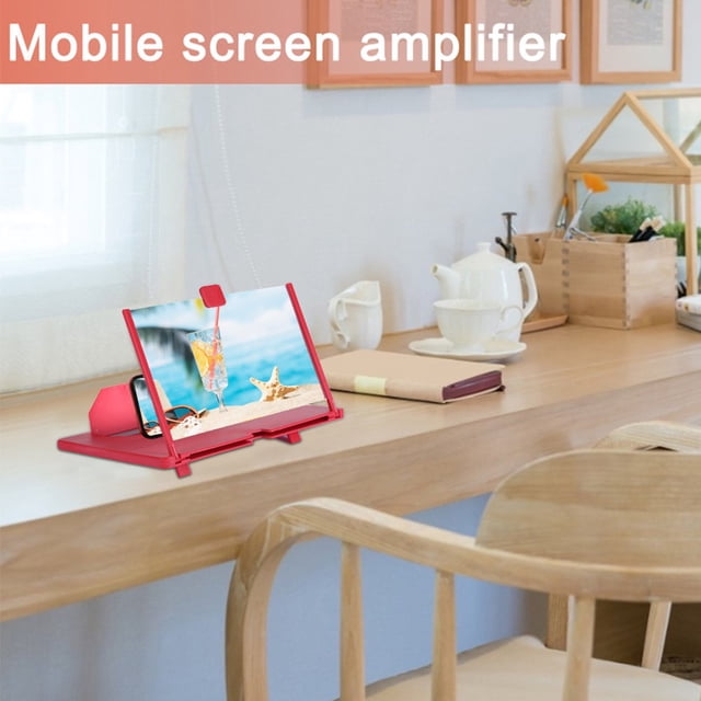MesaSe Phone Screen Magnifier Phone Video Amplifier Mobile Phone Holder White 10inch