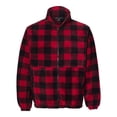 thumbnail image 1 of Sierra Pacific Mens Fleece Full-Zip Jacket, 4XL, RedBlack, 1 of 5