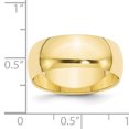 thumbnail image 3 of 10KY 8mm Half Round Band Size 4 Size 4, 3 of 3